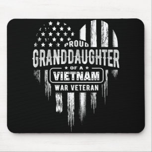 Proud Granddaughter Vietnam War Veteran Grandpa Gr Mouse Mat