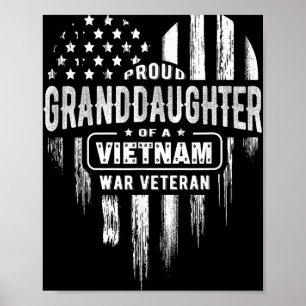 Proud Granddaughter Vietnam War Veteran Grandpa Gr Poster