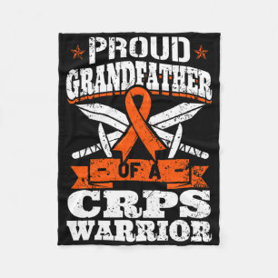 Proud Grandfather Of A Crps Warrior Rsd Awareness Fleece Blanket