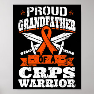Proud Grandfather Of A Crps Warrior Rsd Awareness Poster