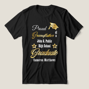 Proud Grandfather of Graduate Name Graduation Tri-Blend Shirt
