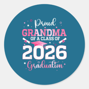 Proud Grandma 2026 Senior Class Classic Round Sticker