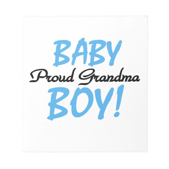Proud Grandma Baby Boy Gifts Notepad (Front)