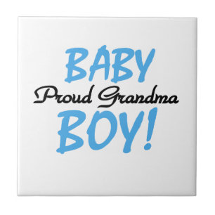 Proud Grandma Baby Boy Gifts Tile