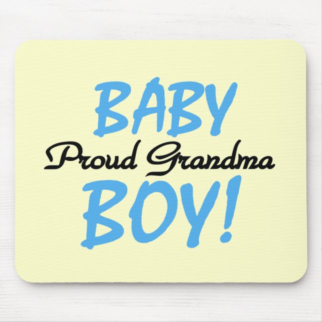 Proud Grandma Baby Boy T shirts and Gifts Mouse Mat (Front)