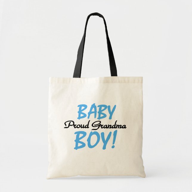 Proud Grandma Baby Boy T shirts and Gifts Tote Bag (Front)