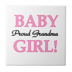 Proud Grandma Baby Girl Gifts Tile