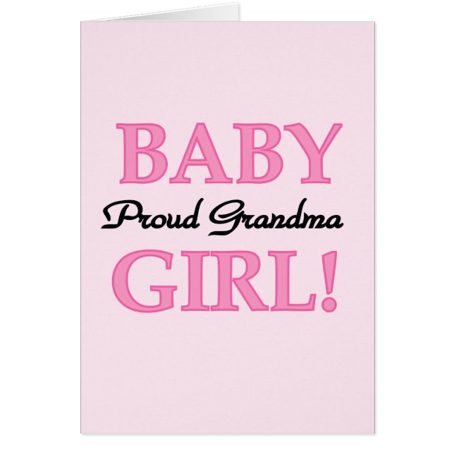 Proud Grandma Baby Girl Tshirts and Gifts (Front)
