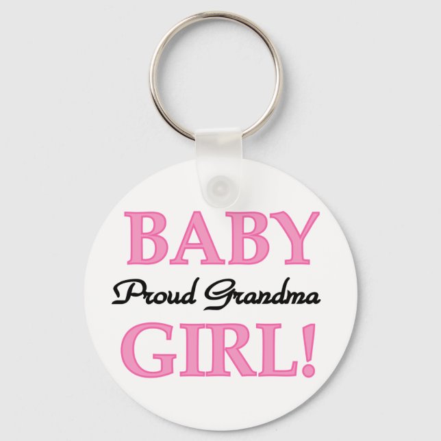 Proud Grandma Baby Girl Tshirts and Gifts Key Ring (Front)