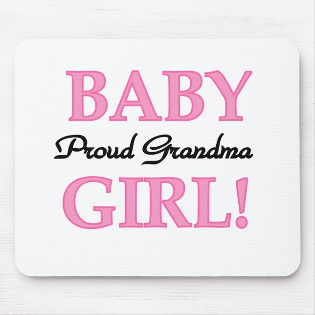 Proud Grandma Baby Girl Tshirts and Gifts Mouse Mat (Front)