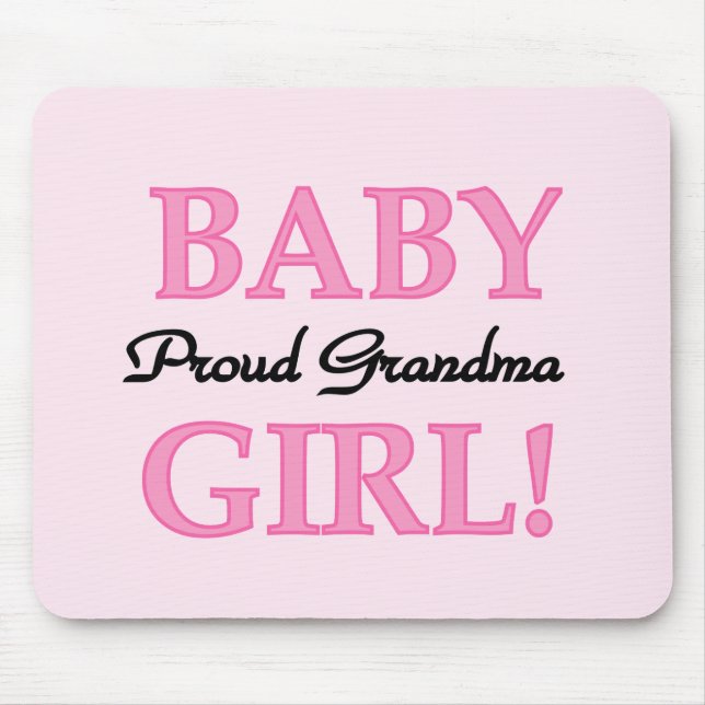 Proud Grandma Baby Girl Tshirts and Gifts Mouse Mat (Front)