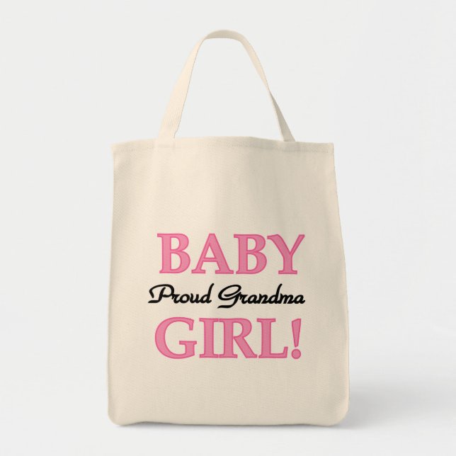 Proud Grandma Baby Girl Tshirts and Gifts Tote Bag (Front)