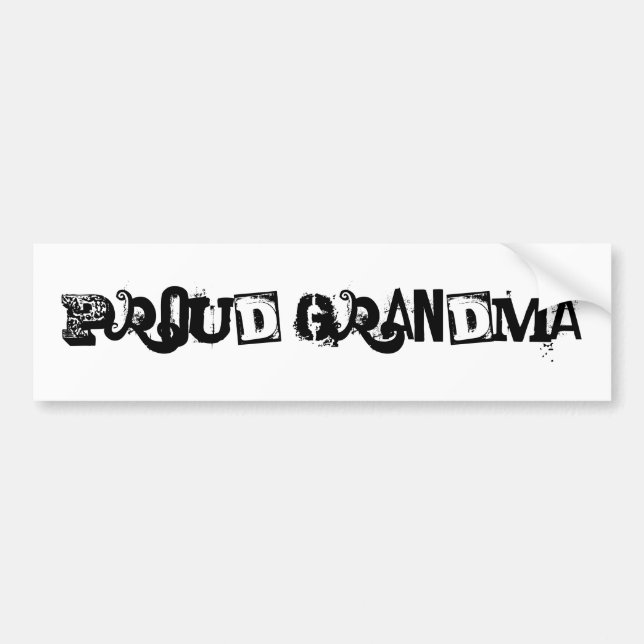 proud grandma bumper sticker (Front)