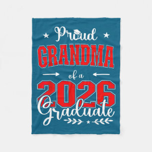 Proud Grandma Class 2026 Graduate Artwork Fleece Blanket