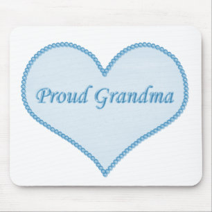 Proud Grandma Mousepad, Blue Mouse Mat