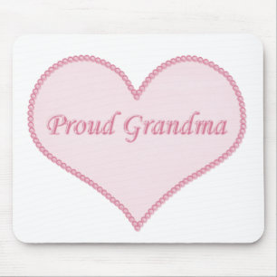Proud Grandma Mousepad, Pink Mouse Mat