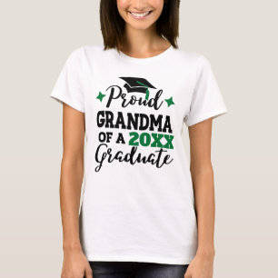 Proud Grandma of 2022 graduate black green tassel T-Shirt