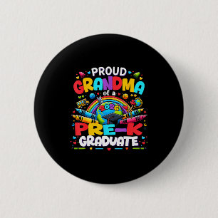 Proud grandma of 2026 pre-k graduate mothers day 6 cm round badge
