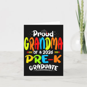 Proud grandma of 2026 pre-k graduate mothers day card