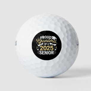 Proud Grandma Of A 2025 Graduate Graduation Golden Golf Balls