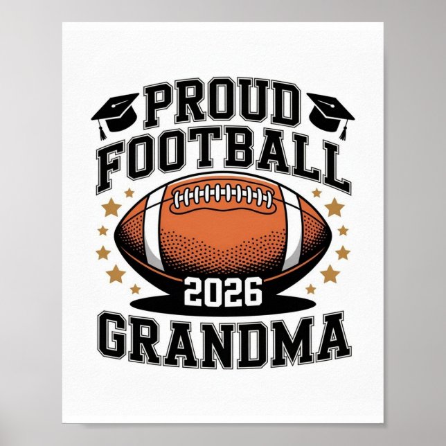 Proud Grandma of a 2026 Football Senior Class Poster (Front)