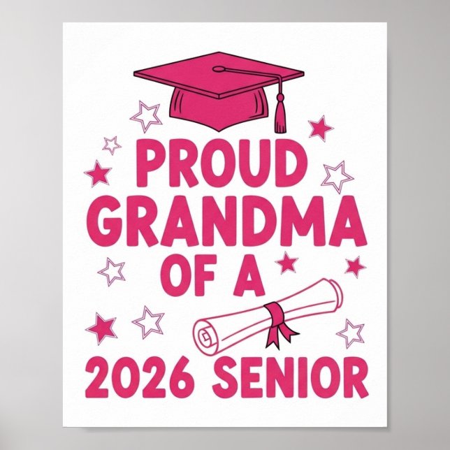 Proud Grandma of a 2026 Football Senior Class Poster (Front)