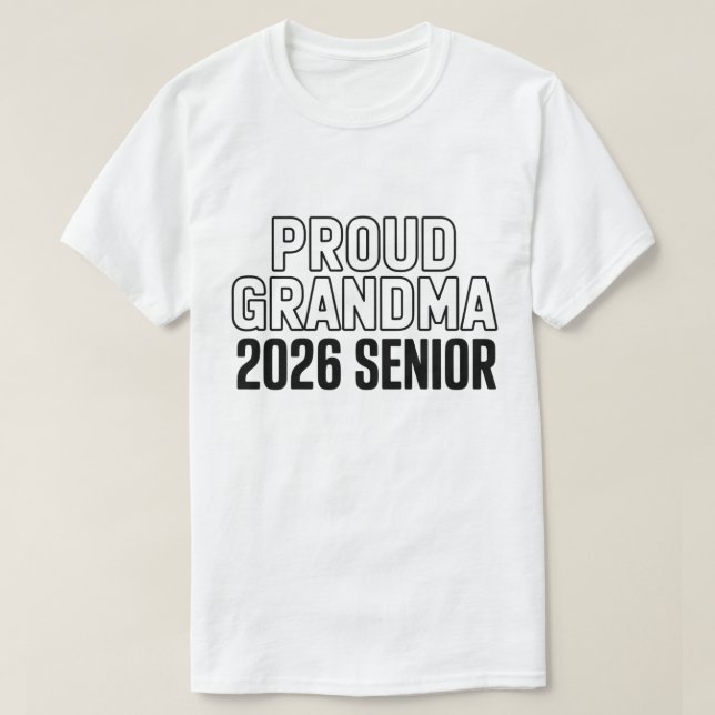 Proud Grandma of a 2026 Football Senior Class T-Shirt (Design Front)
