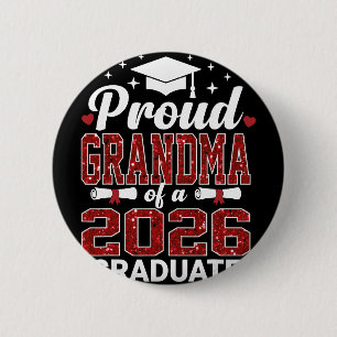 Proud Grandma Of A 2026 Graduate Cl Of Graduation 6 Cm Round Badge