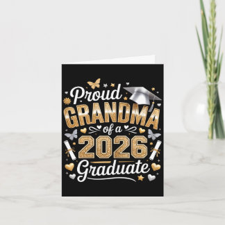 Proud grandma of a 2026 graduate class of 2026 card