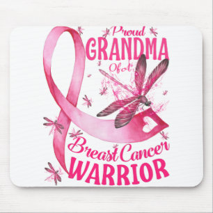 Proud Grandma Of A Breast Cancer Warrior Awareness Mouse Mat