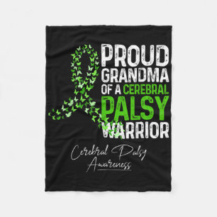 Proud Grandma Of A Cerebral Palsy Warrior Cp Aware Fleece Blanket