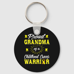 Proud Grandma Of A Childhood Cancer Warrior Awaren Key Ring