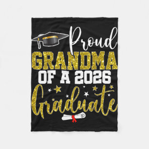 Proud grandma of a class of 2026 graduate senior fleece blanket
