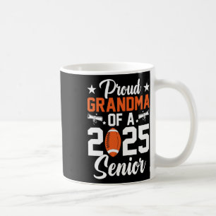 Proud Grandma Of A Footll Senior 2025 Graduation Coffee Mug
