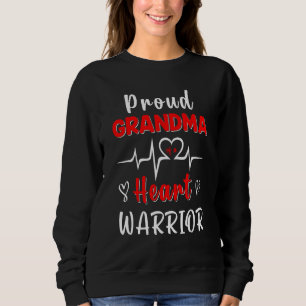Proud Grandma of a Heart Warrior CHD Awareness Sur Sweatshirt
