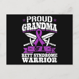 Proud Grandma Of A Rett Syndrome Warrior Awareness Postcard