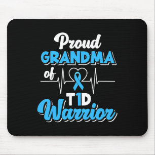 Proud Grandma Of A T1d Warrior Diabetic Diabetes A Mouse Mat
