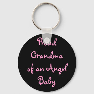 Proud Grandma of an Angel Baby Key Ring