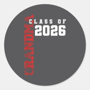 Proud Grandma Of Cl Of 2026 Graduate Classic Round Sticker