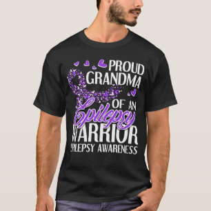 Proud Grandma of Epilepsy Warrior Epilepsy Awarene T-Shirt