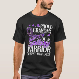 Proud Grandma of Epilepsy Warrior Epilepsy Awarene T-Shirt