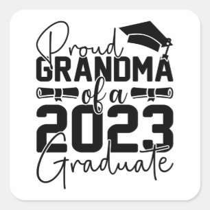 Proud Grandma Of Graduate 2023 Square Sticker