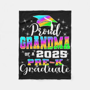 Proud Grandma Of Pre K School Graduate 2025 Gradua Fleece Blanket