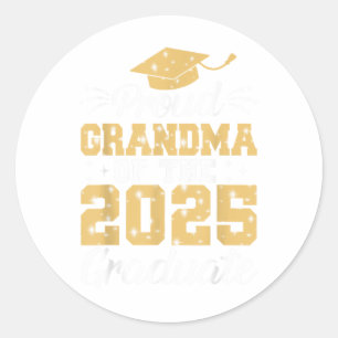 Proud Grandma Of The 2025 Graduate Graduation Gran Classic Round Sticker