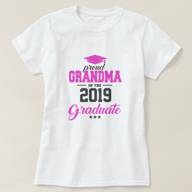 Proud Grandma Of The Graduate T-shirt (Design Front)