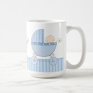 Proud Grandma of Twin Boys Baby Blue Carriage Coffee Mug