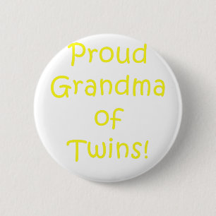 Proud Grandma of Twins 6 Cm Round Badge