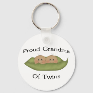 Proud Grandma Of Twins Key Ring