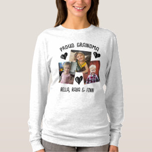 Proud Grandma   Personalized Photos and Names T-Shirt