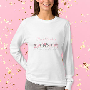 Proud Grandma Pink & Grey Elephant Parade t shirt